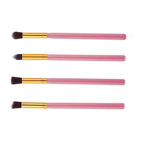 ERINGOGO 4Pcs Eyeshadow Brush Set Soft Horse Hair Eye Makeup Brushes Portable Cosmetic Tool Kit for Blending Lip Blush and Foundation Application