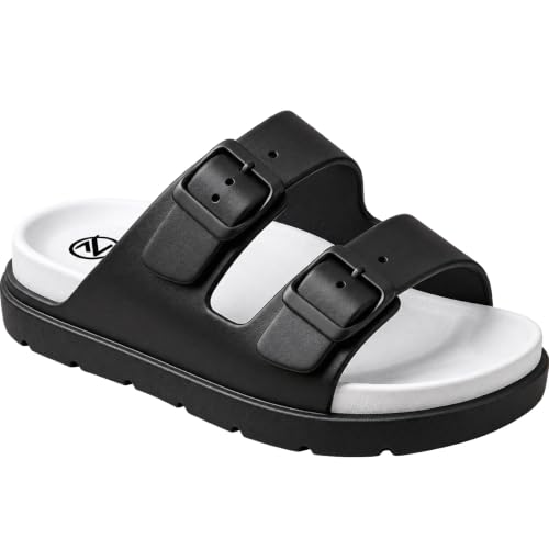 Image of ZELYA Men's Double Buckle Comfort Slide Sandals