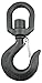Indusco 47400981 Drop Forged Carbon Steel Swivel Eye Hook with Latch, 3 Ton Working Load Limit