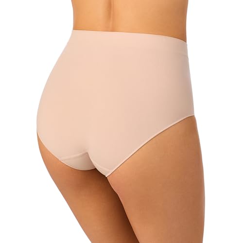 Image of Cuddl Duds Womens Classic 3 Pack Soft Seamless Full Brief Panty - Incredibly Smooth Full Coverage Underwear Panties Set