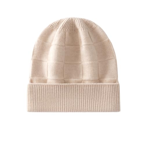 Bonnet en cachemire à motif grille | Élégance et douceur ultime d'hiver