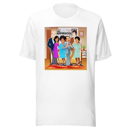 The Jeffersons T-Shirt Animated 80's TV Sitcom Cast Short Sleeve Unisex Tee