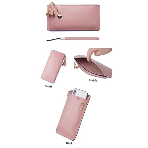 Style Ladies Long Wallet Female Hand-Held Mobile Phone Bag Ultra-Thin Bright Leather Sweet Pu Wallet Card Wallets For Women2