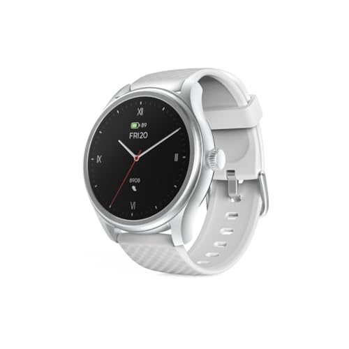 Hama Smartwatch (Farbdisplay 1,38“, Telefonfunktion, Whatsapp, E-Mails etc., Sprachassistent, Wasserschutz IP68, Schlafmonitor, 100 Sportarten + Herzfrequenz, Blutsauerstoff, Kalorien etc.) Silber