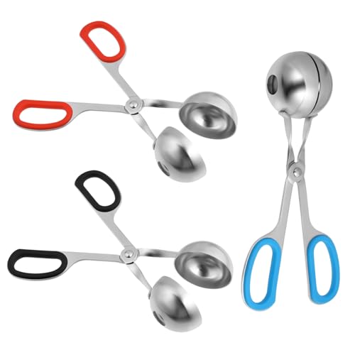 CONGARTENO 3pièces Cuillère à Boulettes De Viande Kit De Fabrication à Cake Pops Pince à Boulettes Pour Pâte