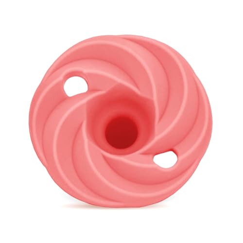 Image of Doodle & Co. Holland Classic Pacifier for New Born Babies | BPA Free Natural Nipple Shape 100% Silicone for Infants | Helps Promote Healthy Oral Development | 0-3 Months | Peach /Plum