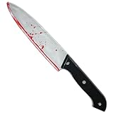 Halloween Blood Knife,Fake Knife Prop,Fake Bloody Knife,Halloween Classic Horror Knife Prop Party Cosplay Costume