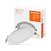 LEDVANCE Flache Downlight mit sehr schlankem Gehäuse und integriertem Treiber | energiesparend, Deckenauschnitt 105, 6W, warm weiß | DL SLIM DN 105 6 W 3000 K WT