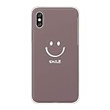 Galaxy S25 / SC-51F ギャラクシー 対応スマホケース 【J】ブラウン スマイル ニコちゃん にこちゃん くすみカラー ニュアンスカラー 大人かわいい case6101