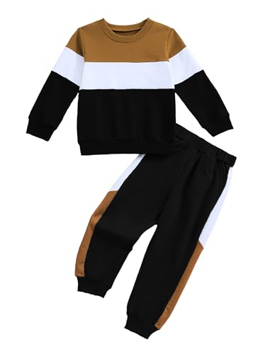 Image of Boys Clothes Boy Outfits 2-Piece Long Sleeve Sweatshirt Tops and Pants Fall Winter Outfits Set 3-14 Years