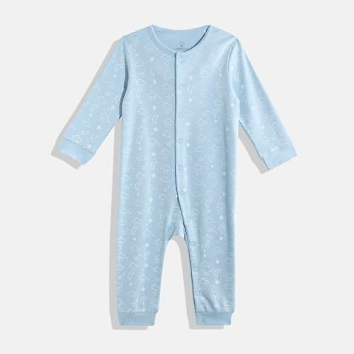 Image of Mothercare Girls Autumn Charm Printed Full Sleeve All-In-One Romper | Soft Cotton Jumpsuit Bodysuit for Baby & Toddler | (Pack of 2)