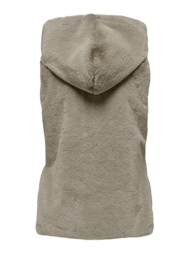 Image of ONLY Faux Fur Detail Sleeveless Hooded Tailored Jacket