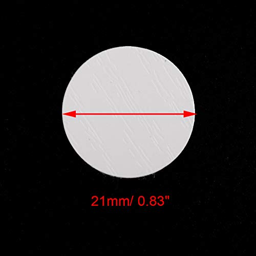 Image of uxcell Furniture Desk Table Self-Adhesive Screw Hole Covers Stickers 54 in 1 White