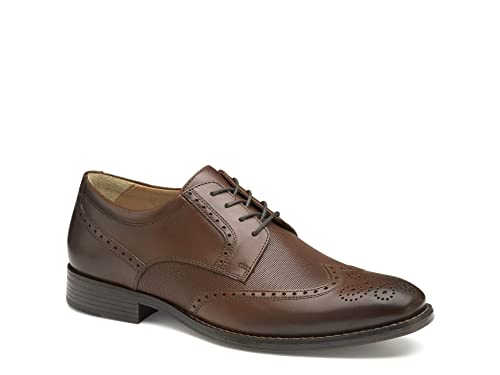 Image of Johnston & Murphy Lewis Embossed Wing Tip Tan Full Grain 9.5 M (D)