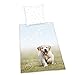Produktbild Herding Young Collection Bettwäsche-Set, Welpen-Wendemotiv, Kopfkissenbezug 70 x 90 cm, Bettbezug 140 x 200 cm, Mit leichtläufigem Reißverschluss, Baumwolle/Renforcé