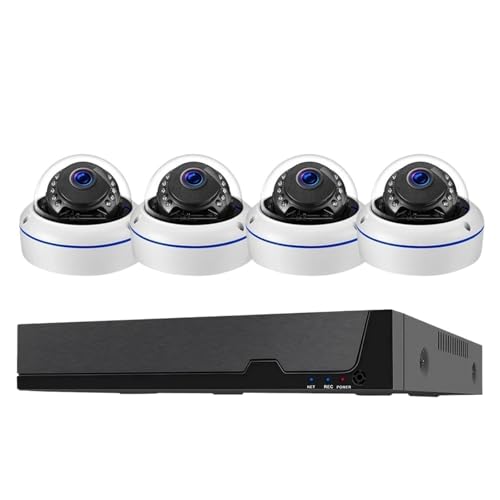 Cámaras de Vigilancia, Sistema de cámara de Audio PoE de Seguridad 4K 8MP 4K NVR PoE Kit de videovigilancia for Exteriores Conjunto de cámara CCTV IP for el hogar