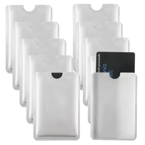 10pcs RFID Blocking Card Holder Credit Card Protector Sleeves Identity Card Protectors Effectively Protect Your Credit Debit Cards