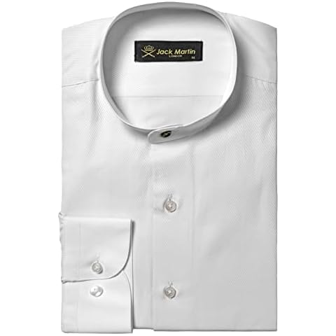 Camisa Jack Martin de Sarga con Cuello Mao Cover