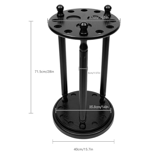 Support de queue de billard rotatif bois et accessoires de table de billard - 3