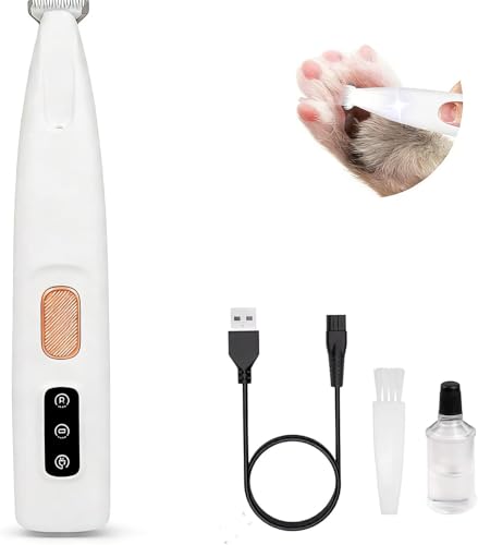 Tondeuse Chien, Tondeuses Pour Chiens Étanche Poil Long Epais, Rasoir Pour Chiens Chat Faible Bruit, Tondeuse Chat Avec Lumière Led, Tondeuse Étanche Et Rechargeable Pour Pattes d'Animaux