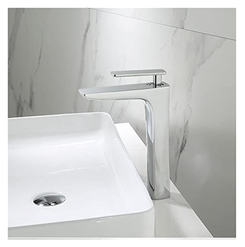 Robinet de lavabo en laiton noir et or anti-fuite pour vasque à poser