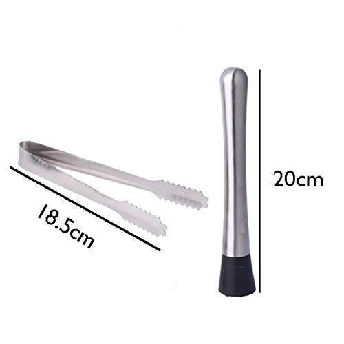 Set coctelera y kit bartender acero inoxidable 7 piezas miniatura 4
