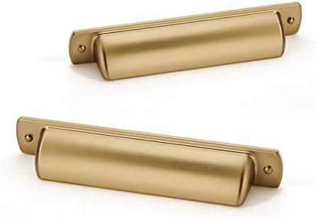 khtumeware 10 Pack 3" Drawer Pulls Champagne Bronze Cabinet Cup Pulls Kitchen Hardware Cabinet Handles Drawer Handles Knobs 3 inch Hole Center