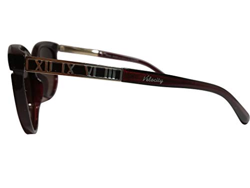 Image of Velocity Women Roman Number Cat-Eye Premium Polarized Sunglasses | 89061