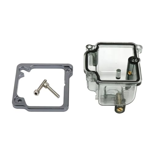 Carburador PE 28mm para moto con cuba flotante inferior transparente gris claro universal