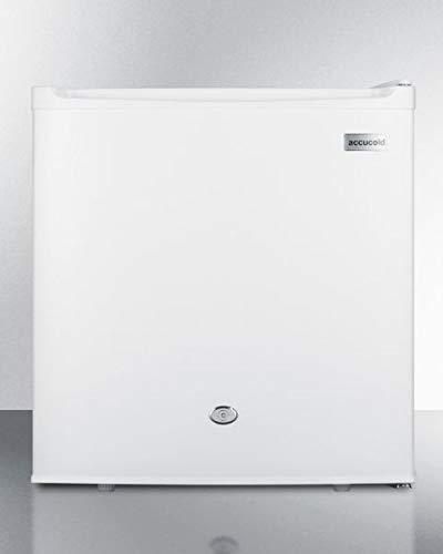 Summit Appliance FFAR23L Accucold 19" Wide Compact All-Refrigerator; Automatic Defrost; Factory-installed Lock; Internal Fan Cooling; 1.7 cu.ft Capacity; LED Lighting; Adjustable Thermostat; White