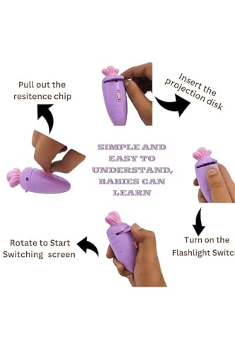 Image of Carrot Projection Flashlight Toy for Kids | 2-in-1 Image Projector Torch with 24 Picture Slides | Educational Light Toy, Easy Switch Design | Fun Learning Gift for Boys & Girls Ages 3+