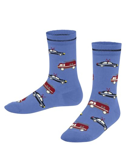 FALKE Police and Fire Cars K So Cotton Patterned Unisex-Child Socks (1-Pack)