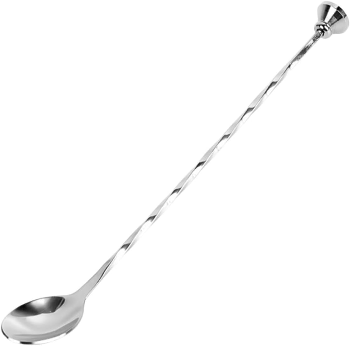 VALICLUD Stainless Steel Cocktail Stirrer Spoon Thickened Long Handle Bar Mixing Spoon for Coffee Juice and Drinks with Smooth Surface Easy to Clean Safe for Home and Business Bars