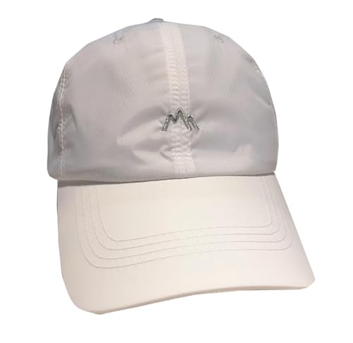 RYZGOJV Quick Dry Summer Baseball Cap, Cotton Women Flat Cap for Outdoor Travel, Adjustable Cap Mountain Pattern-White