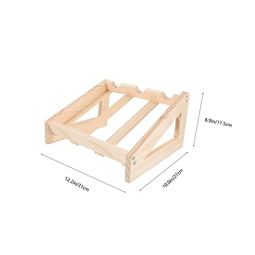 Soporte rústico de madera para botellas de vino miniatura 2