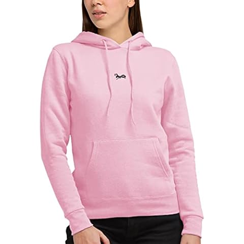 strongAnt Sudadera con capucha para mujer de manga larga y riñonera, Rosa Cover