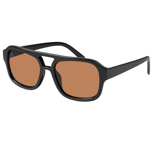 Image of mosanana Small Square Aviator Sunglasses for Women MS52362 | Retro Narrow Frame, UV400 Protection, Designed for Daily Outfits, Travel and Fashion Looks