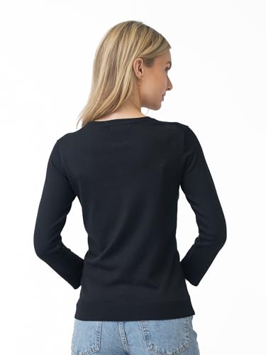 Cable & Gauge Novelty Button Cardigan, Jet Black, XL3