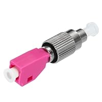 QUARKZMAN 1 Stück Glasfaser Adapter FC Stecker/LC WeiblichOM4 Multimode Simplex Adapter FC/UPC-LC/UPC OM4 für Netzwerk Internet Verbindung