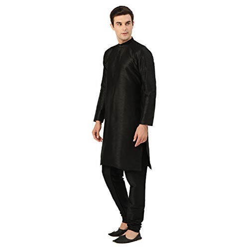 Image of SOJANYA (Since 1958 Men's Cotton Linen Maroon Kurta and White Pyjama with Mustard Cotton Nehru Jacket