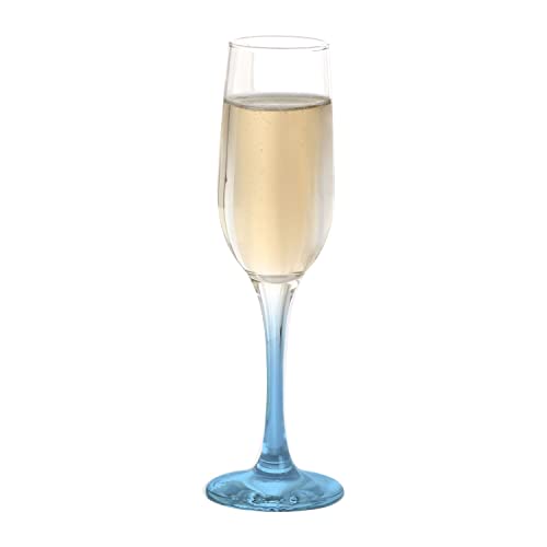 Image of CELLO Elegance Glass Champagne Tumblers, Set of 6, 210ml, Multicolour