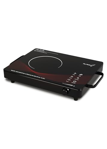 Image of Ruwa Classic 2200-Watt Infrared Cooktop with Smooth Toughened Glass & Touch Panel | Stainless-Steel Cookware | Adjustable Temperature & Timer | Auto Shut Off | Digital time & Watt display (Black)