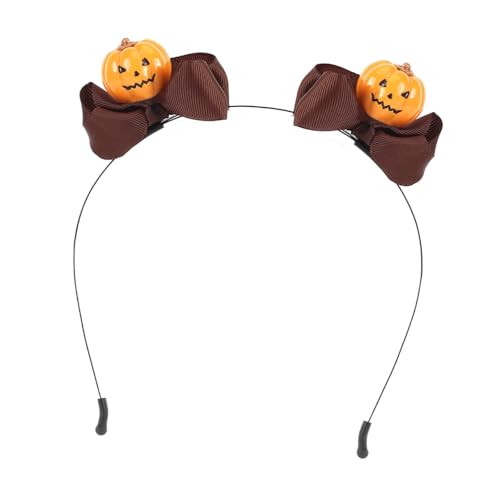 Wzmzjy ハロウィンヘッドバンド かぼちゃモチーフ ヘアフープ レジン製品 手作りコスプレ小道具 仮面舞踏会ギフトに適用, コーヒー