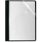 Oxford Premium Clear Front Report Covers, Letter Size, Black, 25 per Pack (58806EE)