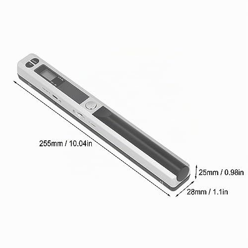 Escáner Portátil, Pantalla Clara Formato JPG PDF Versátil Plug and Play Escáner Fotográfico Portátil de 3 Modos Escaneo Rápido para Empresas (Silver)