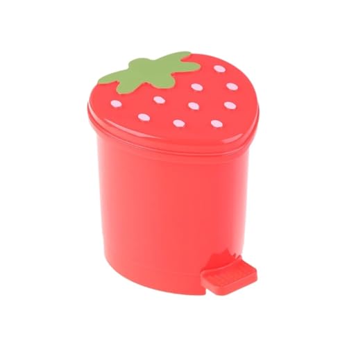 Mini cubo de basura fresa sin contacto higiénico para mesa de oficina