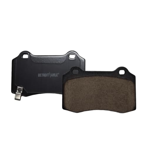 Image of Detroit Axle - Rear Brake Pads for Jeep Grand Cherokee Dodge Charger | Chrysler 300 Dodge Magnum Challenger Chevy Camaro Cadillac CTS STS Tesla Model S Model X, Ceramic Brake Pads w /Hardware