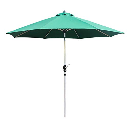 Parasol de jardin inclinable 8 baleines aluminium pour terrasse balcon et extérieur rond