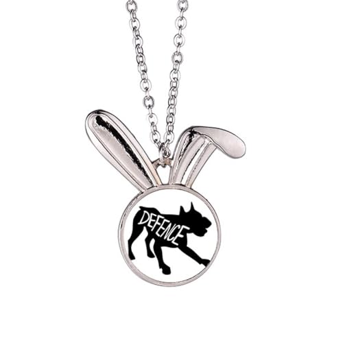 Collier âne et lapin naturel noir pendentif animalier tendance femme