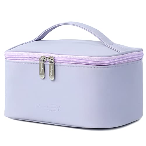 Cute Makeup Bag Small Cosmetic Bags For Women Ladies Medium Pouch Toiletry Bag Pu Waterproof Organizer (Purple) #TOP13